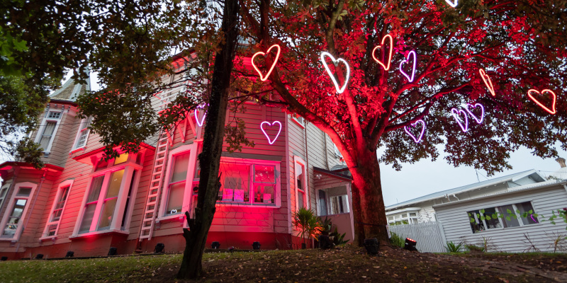 Valentine’s Day Lighting in Tacoma, Washington